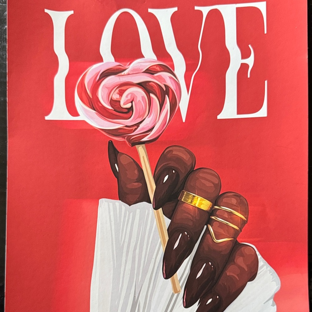 Red and White Love Art Print